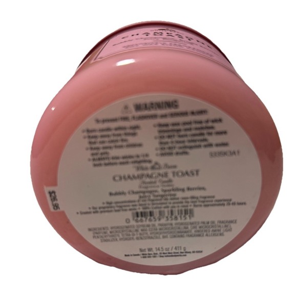 Bath & Body Works White Barn 3-Wick 14.5 oz Candle Champagne Toast - Picture 6 of 6